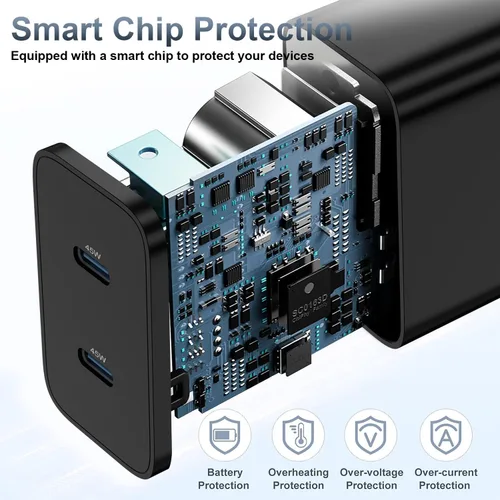 Miniatura 5 de Paquete de 2 cargadores súper rápidos de 45 W tipo C de 10 pies, USB C de carga de pared y cable largo de cargador de teléfono Android para Samsung