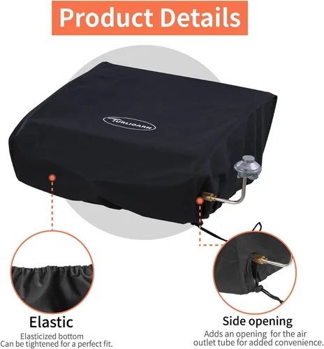 Miniatura 3 de Cubierta para parrilla Blackstone de 17 pulgadas de alta resistencia, tela Oxford 600D impermeable, cubierta protectora impermeable compatible