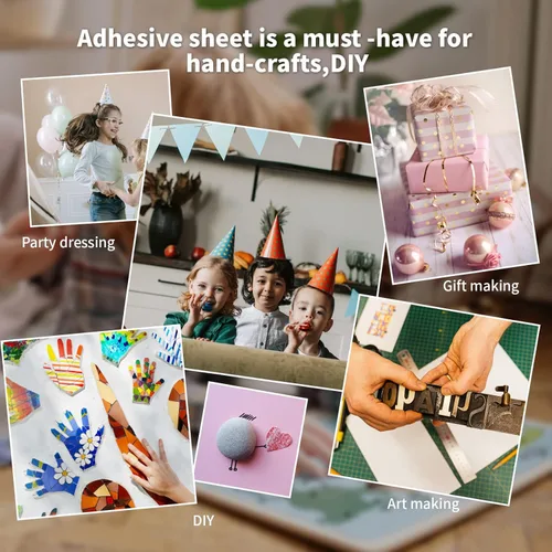 Miniatura 6 de Art3d Tapete adhesivo para colocar azulejos, hoja de cinta adhesiva de doble cara para manualidades, artes, proyectos de bricolaje, 12 pulgadas x