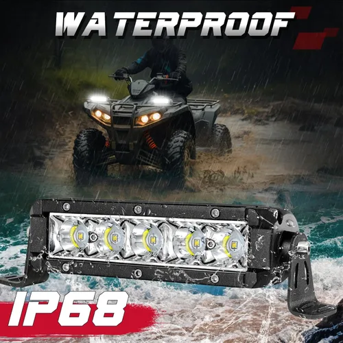 Miniatura 5 de OFFROADTOWN Barra de Luz LED de 6 Pulgadas de Una Sola Fila Focos LED Delgados para Conducción Todo Terreno Luces de Niebla de Trabajo Luz Spot