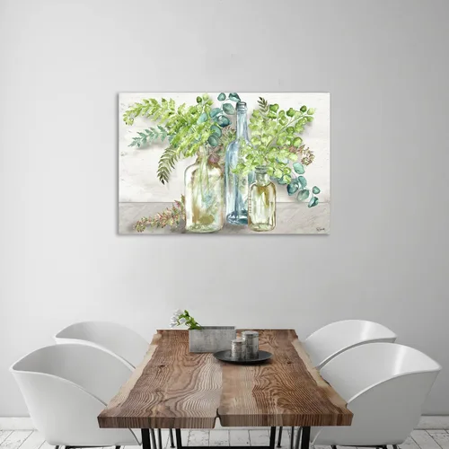 Miniatura 2 de Jaxson Rea Tre Sorelle Studios, lienzo envuelto en galería "Vintage Specimen Bottles & Ferns II", 60 x 40 pulgadas