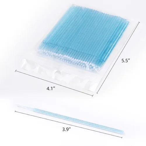Miniatura 2 de Tbestmax 1000 piezas de microcepillos de cristal aplicadores desechables microwabs para extensiones de pestañas micro varitas Spoolie 5