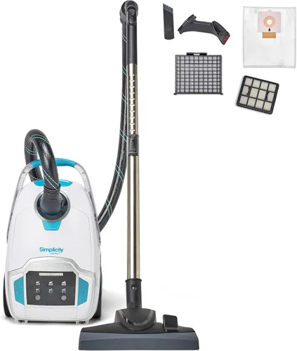 Simplicity Vacuums Aspiradora Scout Canister, aspiradora compacta para alfombras y pisos de madera, las aspiradoras domésticas cuentan con varilla