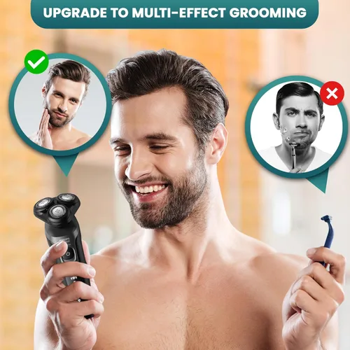 Miniatura 4 de Philips Afeitadoras eléctricas para hombres, afeitadora eléctrica recargable AquaTouch para hombre en húmedo y seco con cuchillas de corte cómodo