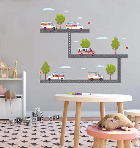 Miniatura 9 de The City - Vinilo adhesivo de vinilo para habitación de niños, camión de basura, colección de residuos sólidos, para dormitorio de niños, sala