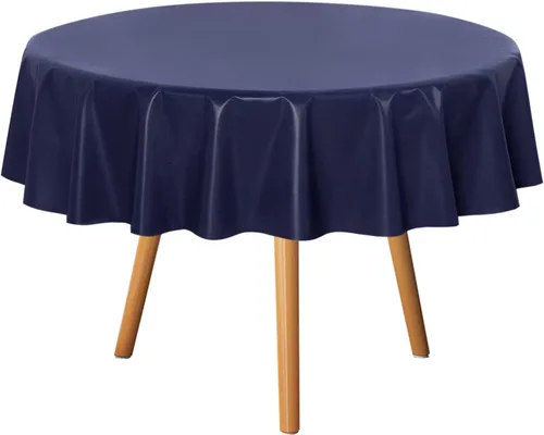 Miniatura 30 de sancua - Mantel rectangular de PVC 100 % impermeable, 54 x 54 pulgadas, vinilo a prueba de aceite, derrames, fácil de limpiar con un paño, para Beige