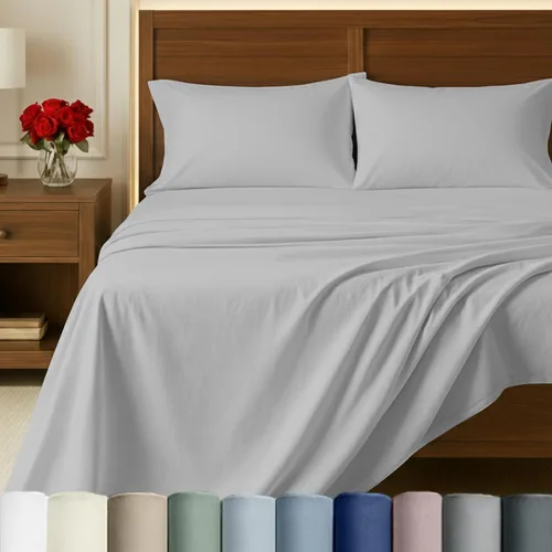 Miniatura 16 de California Design Den Sábanas de Cama 100% Algodón Egipcio - Juego de Sábanas King de Lujo Auténtico Certificado con Bolsillos Profundos, Satén