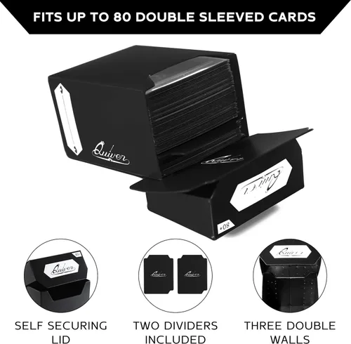 Miniatura 2 de Quiver Time Cajas para mazos de cartas de intercambio y paquete de fundas para cartas, compatibles con cartas de Magic: the Gathering y otros TCG