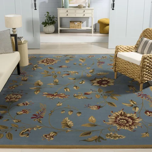 Miniatura 13 de SAFAVIEH - Alfombra de acento de la colección Lyndhurst, 3'3" x 5'3", color negro y multi, diseño floral tradicional, no desprende pelusa y de fácil