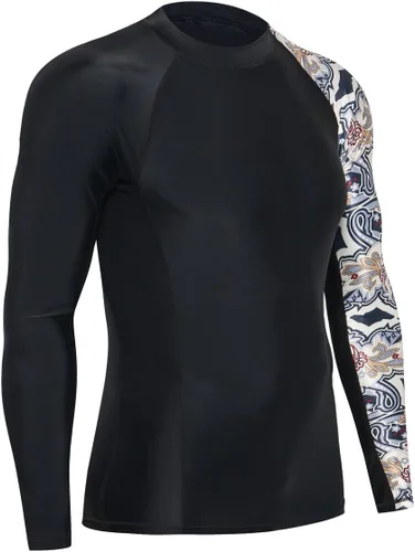 Miniatura 2 de HUGE SPORTS Camisas de baño para hombre de manga larga UPF 50+ con protección contra erupciones solares y protección UV Dividir