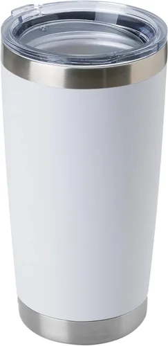 Miniatura 41 de DOMICARE Vaso de acero inoxidable de 20 onzas a granel con tapa, taza de viaje aislada al vacío de doble pared, taza de café con recubrimiento