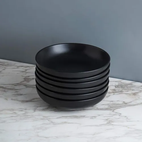 Miniatura 7 de Selamica Tazones de cerámica para pasta de 7.8 pulgadas, cuencos grandes de porcelana de 26 onzas, aptos para lavavajillas y microondas, juego de 6