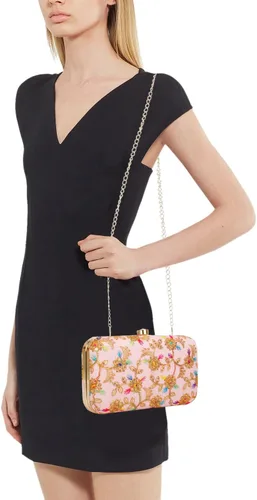 Miniatura 6 de LONGING TO BUY Embrague de caja de diseño hecho a mano para mujeres, embrague bordado Zari para mujeresembrague de mano para mujeres