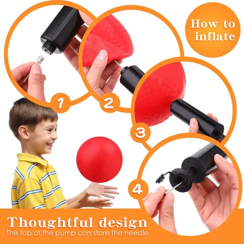 Miniatura 4 de Yunsailing Paquete de 24 bolas de Dodgeballs a granel de 6 pulgadas de operación de Navidad, bolas inflables de goma con bomba para niños y adultos