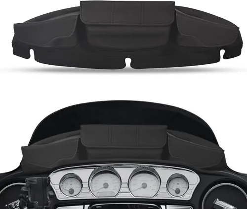 Miniatura 8 de FOVPLUE Bolsa para Parabrisas, Bolsa de Carenado Batwing de Tres Bolsillos para Harley Electra Glide Street Glide Trike FLHTCU/I FLHTCUTG FLHXXX