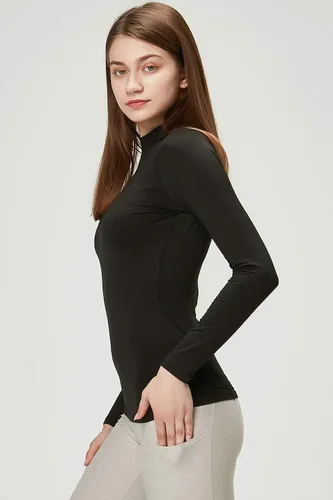 Miniatura 5 de DEVOPS - Paquete de 2 camisas de manga larga térmicas de cuello tortuga para mujer de comprensión, para usar debajo de la ropa