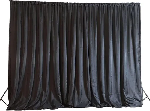 Miniatura 19 de Efavormart - Telón de fondo de gasa de poliéster de doble capa marfil de 20ftx10ft con bolsillos para barra Efavormart