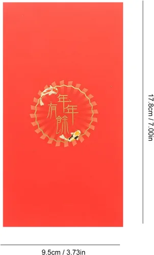 Miniatura 4 de Vaguelly Sobres rojos de año nuevo 3D 2024, 4 unidades, loto chino, carácter, año del dragón, Fengshui, Fortuna, sobre Hong Bao Lucky Money Red As