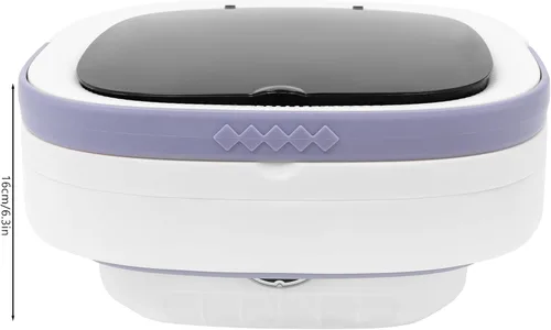 Miniatura 8 de Mini lavadora portátil de 12 litros, lavadora plegable y secadora giratoria con cesta de drenaje, lavadora eléctrica plegable para apartamentos