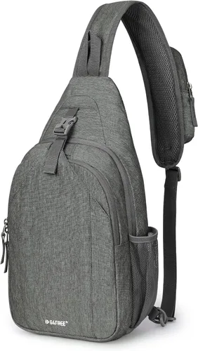 Miniatura 14 de G4Free Bolsa Bandolera con Bloqueo RFID Mochila Bandolera Cruzada Bolsa de Pecho Mochila de Día para Senderismo Viaje (Negro)