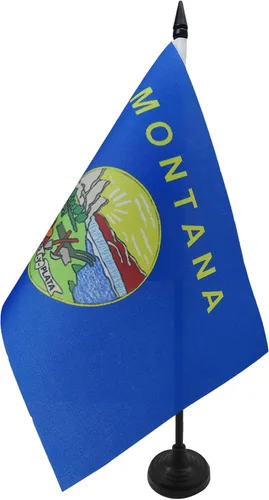 Miniatura 96 de Bandera de mesa de Colorado de 4 x 6 pulgadas, bandera de escritorio del estado de Colorado de EE. UU., 5.9 x 3.9 in, palo y base de plástico negro