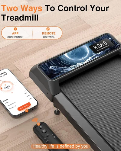 Miniatura 7 de HCOIW Walking with Incline Pad and Handle Bar, 3 in 1 Mini Walking Machine, 2.5HP Low Noise Treadmill for Home with Remote Control, Treadmill with