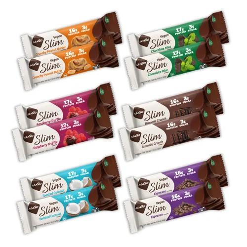 Miniatura 18 de Nugo Mantequilla de maní crujiente de chocolate oscuro, 0.66 onzas de proteína vegana, 0.11 onzas de azúcar, 0.11 onzas de fibra, baja