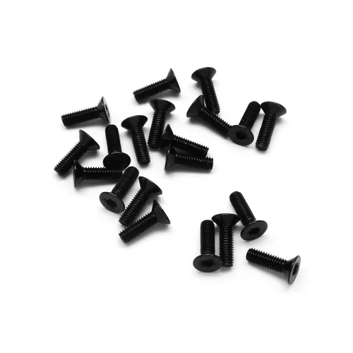 Miniatura 18 de 20 tornillos avellanados M3 6063 de aluminio hexagonal (colores anodizados) (0.236 in, 0.394 in, 0.630 in, 0.787 in) (M3 x 0.236 in, negro)