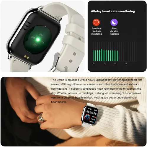Miniatura 5 de Q&F Tech C7Pro - Reloj inteligente para seguimiento de salud y fitness, presión arterial y oxígeno/frecuencia cardíaca, sueño, deportes, llamada
