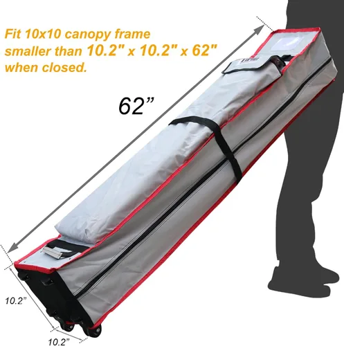 Miniatura 3 de Eurmax USA Bolsa con ruedas resistente de gran capacidad para toldo desplegable Tienda de campaña universal con asas para toldo instantáneo de 10x10