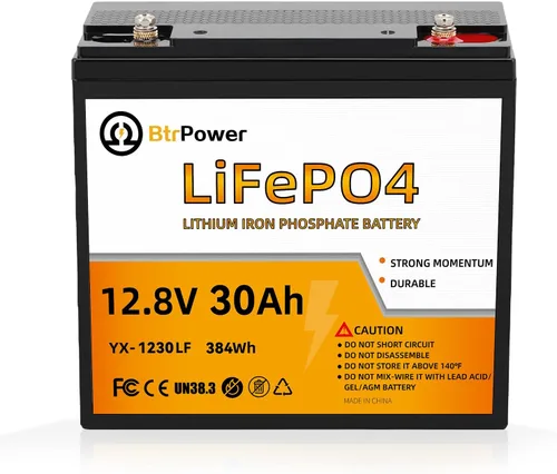 Batería de litio de 12 V, fosfato de litio de 50 Ah, batería de ciclo profundo LiFePO4, 50 A BMS, más de 4000 ciclos, perfecta para RV, motor de