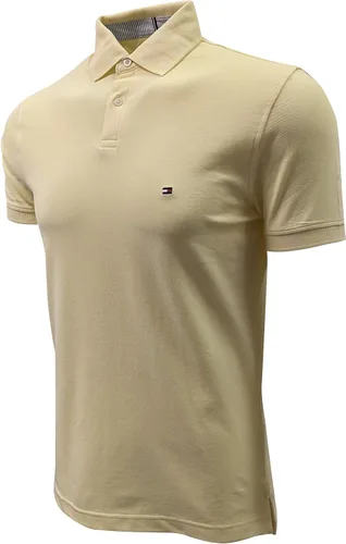 Miniatura 3 de Tommy Hilfiger Polo elástico de ajuste regular para hombre, Amarillo Pálido