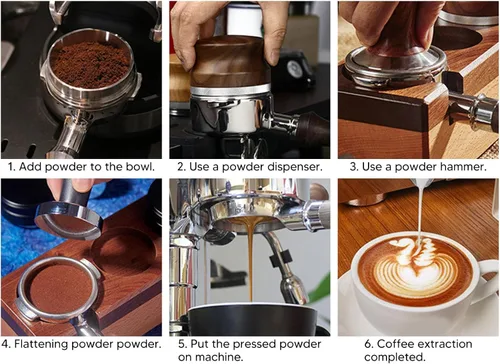Miniatura 4 de Coffee Products - Portafiltro de café de aluminio de 2.283 in, aleación de 2 orejas, mango de portafiltro sin fondo con pantalla de filtro de una