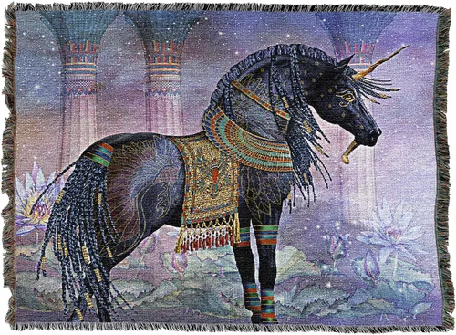 Miniatura 4 de Pure Country Weavers Manta Kachina de Laurie Prindle – Tapiz de regalo de unicornio de fantasía tejido de algodón – Fabricado en los Estados Unidos