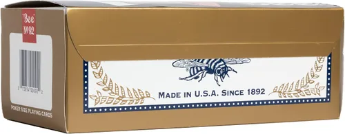 Miniatura 6 de Bee Cartas de póquer premium estándar de oro, paquete de 12, barajas de cartas de calidad de casino de índice estándar