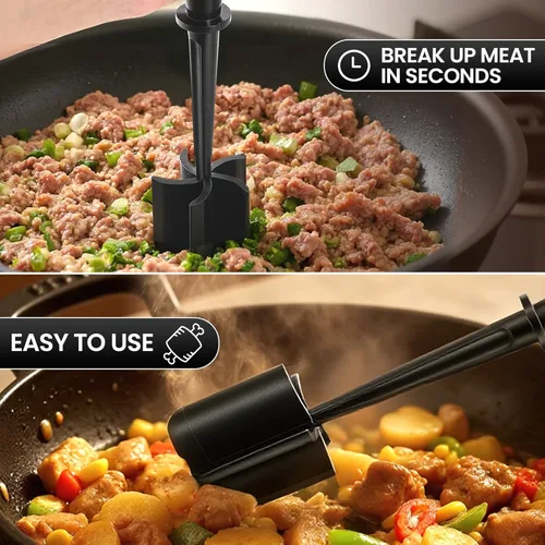 Miniatura 9 de CUNSENR Picador de carne de alta calidad, herramienta trituradora de carne molida de 5 cuchillas curvas, trituradora de carne de nailon resistente