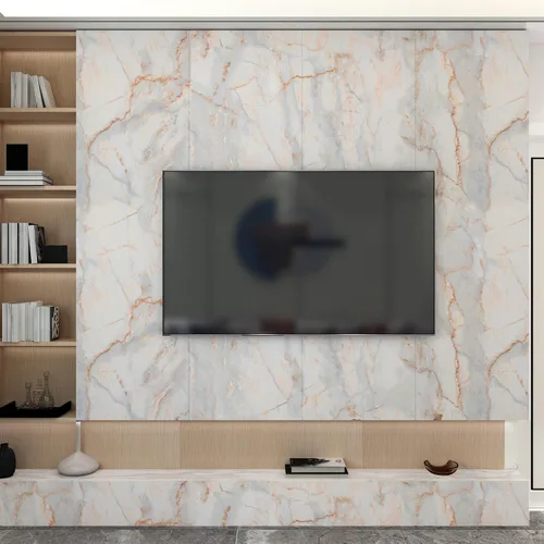Miniatura 12 de 3yecao Papel tapiz de grano de madera marrón grueso, 24 x 197 pulgadas, impermeable, con textura sintética, papel de contacto de madera gris azul