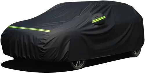 Favoto Cubierta para auto hatchback impermeable de 6 capas para todo tipo de clima, resistente, para automóviles, cubierta exterior completa para