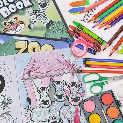 Miniatura 7 de ArtCreativity Libros para colorear de animales del zoológico para niños, paquete de 12, folletos de colores grandes de 8.25 x 11 pulgadas, premios