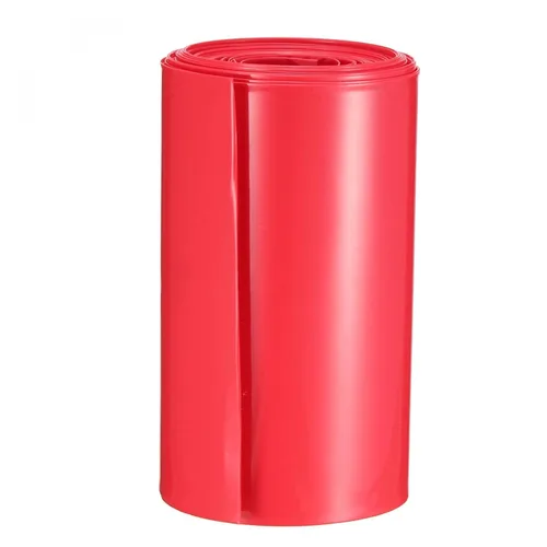 Miniatura 5 de uxcell Tubo termorretráctil de PVC de envoltura de batería de 4.134 in de ancho plano para 18650 16.4 ft de longitud transparente