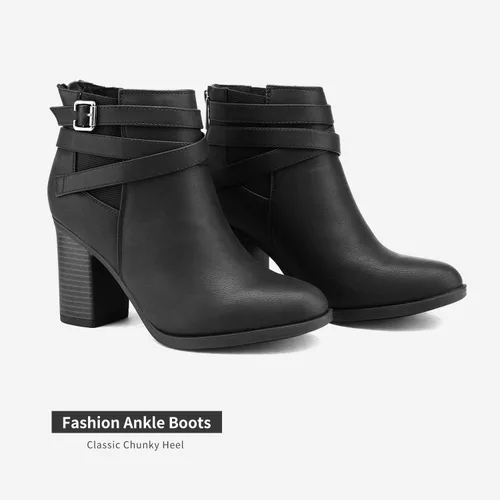 Miniatura 2 de TOETOS Chicago - Botines de tacón grueso para mujer