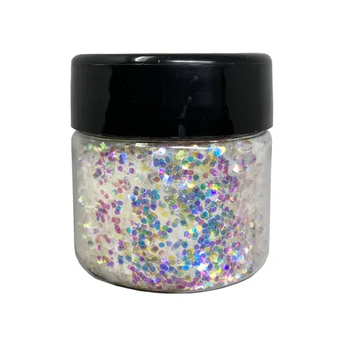 Miniatura 4 de Tarro biodegradable de estrellas holográficas con purpurina de grado cosmético de 0.75 onzas, vegano y fabricado en los Estados Unidos
