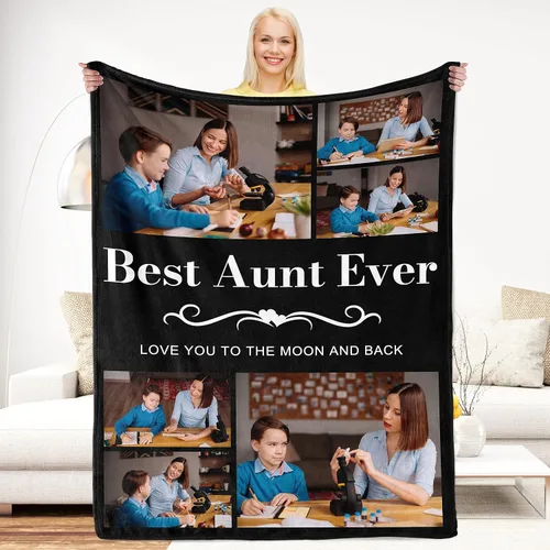 Miniatura 20 de Regalos de Beat Mom Ever, mantas personalizadas con fotos, mantas personalizadas con imagen para mamá de hija, hijo, a mi mamá, amante o esposa