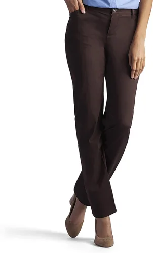 LEE - Pantalones rectos de ajuste holgado para mujer, para todo el día Castaño (Roasted Chestnut)