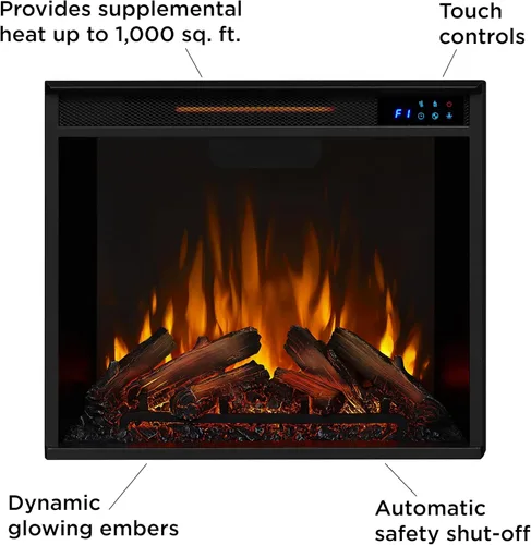 Miniatura 8 de Real Flame Chateau - Chimenea eléctrica de 41 pulgadas con repisa para sala de estar o dormitorio, inserto de chimenea calentador reemplazable