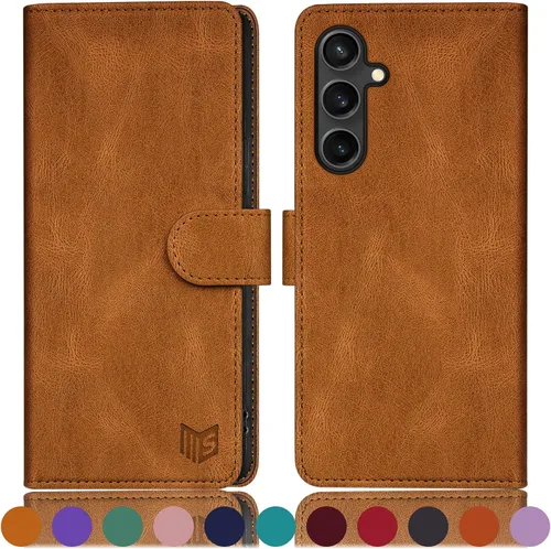 Miniatura 14 de SUANPOT Funda tipo cartera para Samsung Galaxy S23 FE con bloqueo RFID, tarjetero de piel sintética con tapa y tapa para teléfono para Samsung S23