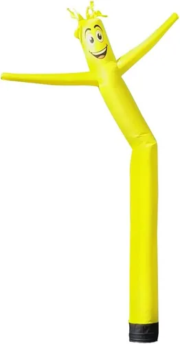 Tubo inflable amarillo de 20 pies de alto para hombre, marioneta de baile y agitación, impulsada por aire, para exteriores (solo accesorio para