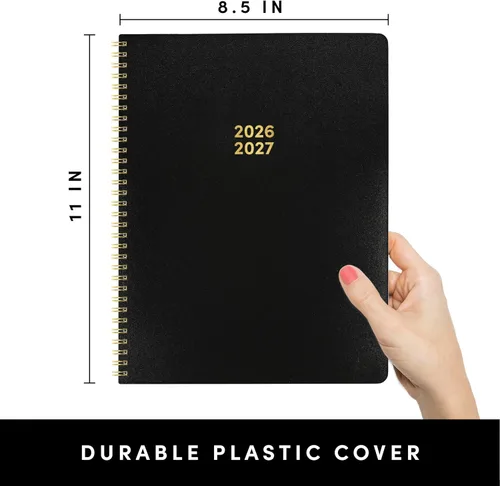 Miniatura 2 de PAPERAGE Planificador mensual y anual de 2 años, 24 meses (enero 2026 - diciembre 2027), 8.5 x 11 pulgadas, Planificador espiralado 2026-2027