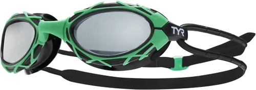 Miniatura 13 de TYR Nest Pro Swim Goggles – Beijing 2008 Olympic Stadium–Inspired Design, Wide Peripheral Vision, Anti-Fog, UV Protection Azul