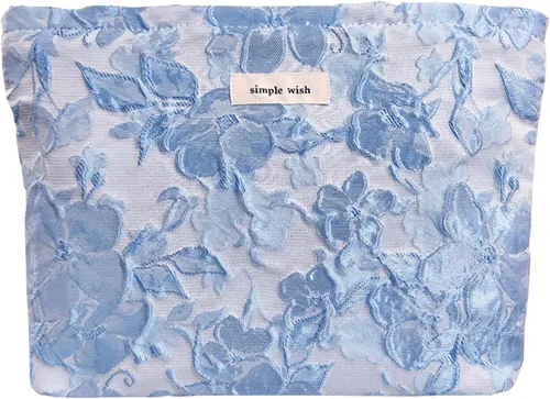 Miniatura 53 de STARDW Bolsa de maquillaje estética floral para mujeres y niñas, bolsa de aseo de viaje con cremallera de gran capacidad, bolsa organizadora